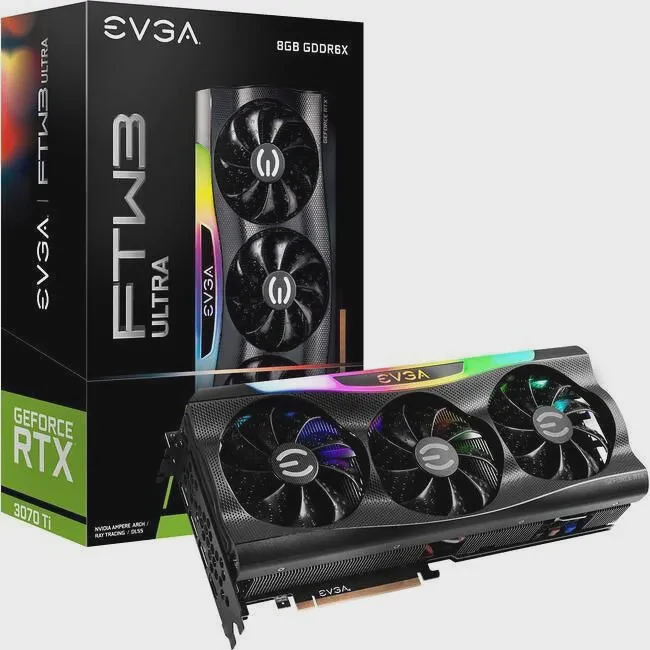 EVGA 08G-P5-3797-KL NVIDIA GeForce RTX 3070 Ti FTW3 Ultra Gaming Graphic Card - 8 GB GDDR6X