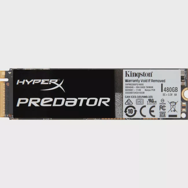 Kingston SHPM2280P2/480G HyperX Predator 480 GB Solid State Drive - PCI-E x4 - Internal - M.2 2280