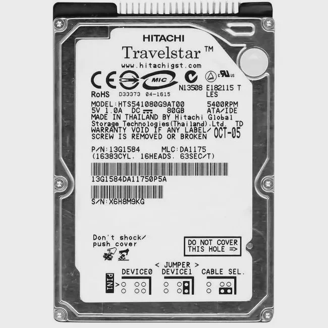 WD HTS541080G9AT00 Hard Drive - 80 GB - 2.5