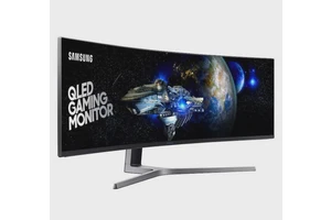 Samsung C49HG90DMN 49" Class Curved Screen LCD Monitor - 32:9 - Charcoal Black, Titanium