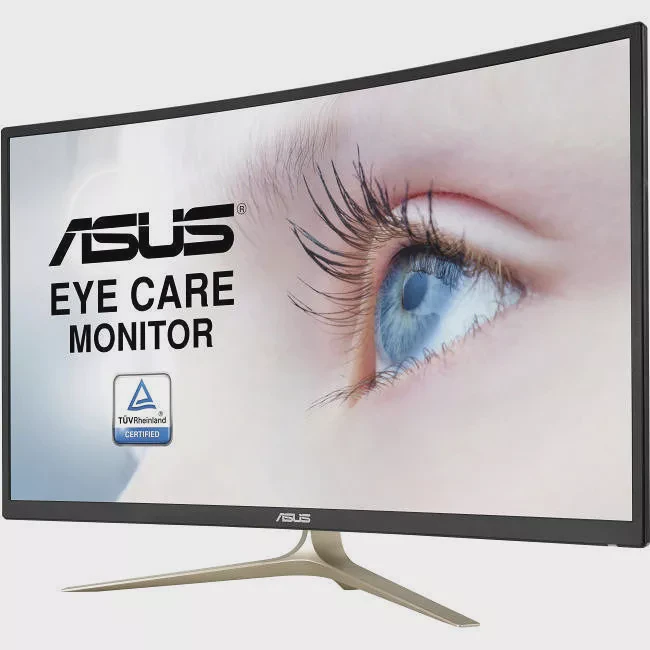 ASUS VA327H Full HD Curved Screen LCD Monitor - 16:9 - Black, Icicle Gold
