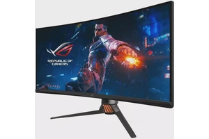 ASUS PG35VQ Swift 35" Class UW-QHD Curved Screen Gaming LCD Monitor - 21:9 - Plasma Copper, Armor Titanium, Black